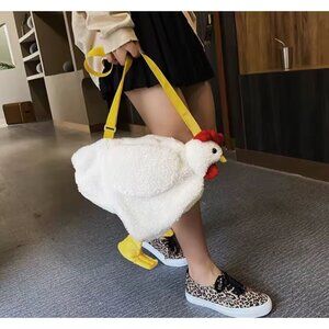 Hen Chicken Chick Purse Plush Animal Shoulder Crossbody Bag